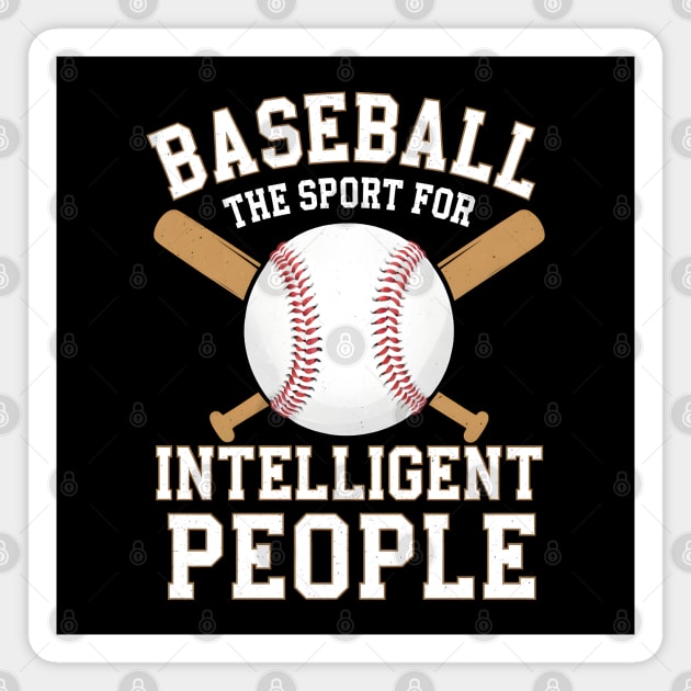 Baseball The Sport For Intelligent People Funny Magnet by MakerMind8.2